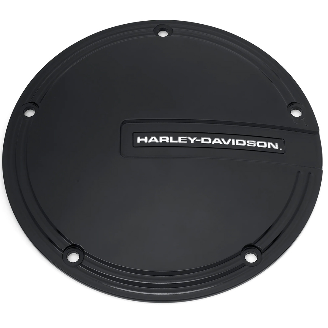 ハーレー純正□ ダービーカバー エンパイア ブラックアルマイト 【15年