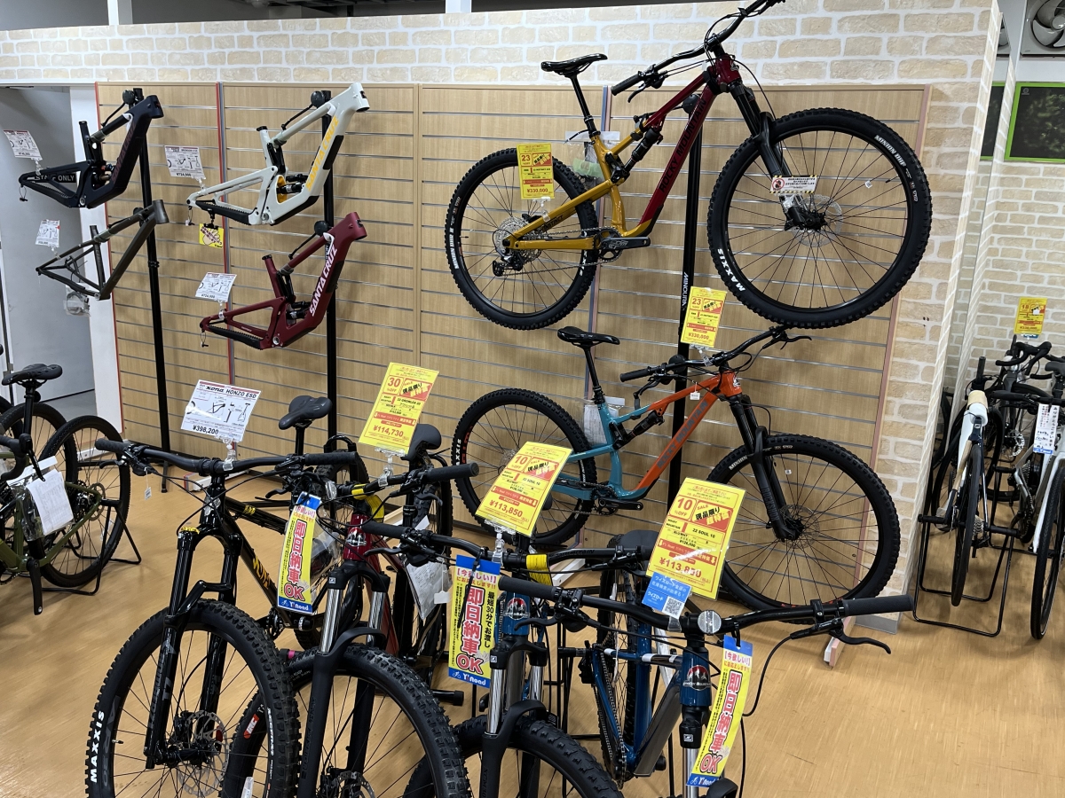 東大和店限定処分特価！エンデューロ系フルサスMTBが半額からさらに