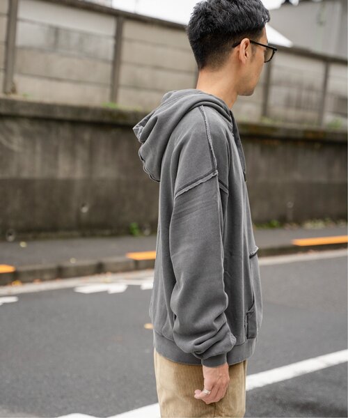 VENCE EXCHANGE パーカー 裏毛ピグメントジップパーカー メンズ