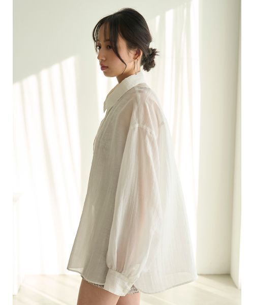 SNIDEL（スナイデル） ブラウス シャツ シアーシャツ レディース