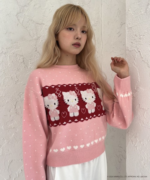 sanrio（サンリオ） ニット セーター 「HELLO KITTY」NORDIC KNIT