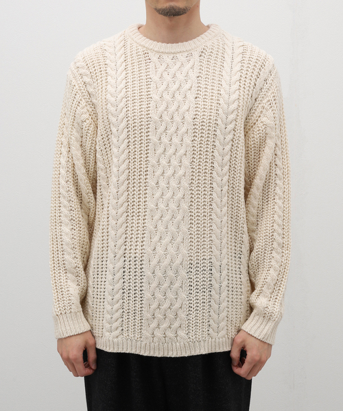 B.C STOCK（ベーセーストック） セーター ニット ミックスケーブル