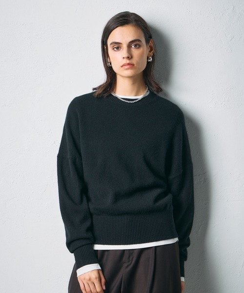 N.O.R.C ニット セーター 「CASHMERE100%」カシミヤクルーネックニット