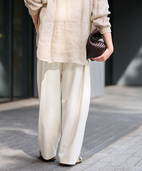 FRAMeWORK（フレームワーク） スラックス パンツ 「追加」タックカーブ