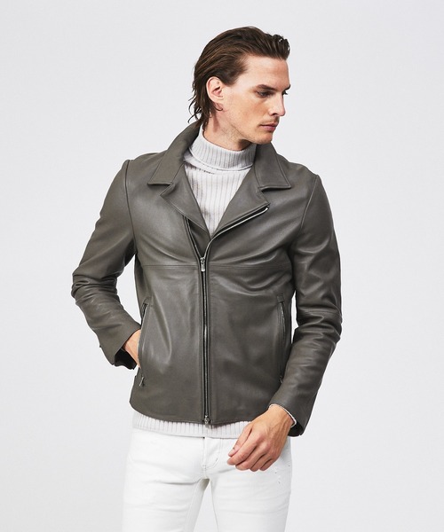 5351 POUR LES HOMMES 革ジャン ライダース セミダブル レザー