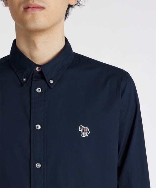 PS Paul Smith シャツ “Sports Stripe Zebra” ワンポイント 長袖シャツ