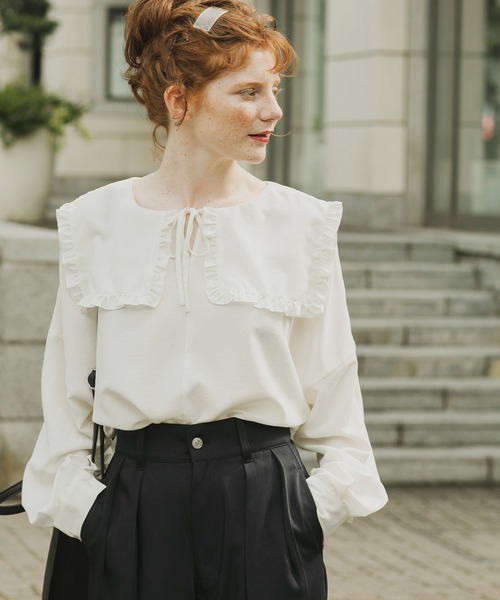 BONLECILL（ボンルシール） ブラウス シャツ ボリュームスリーブ 2way