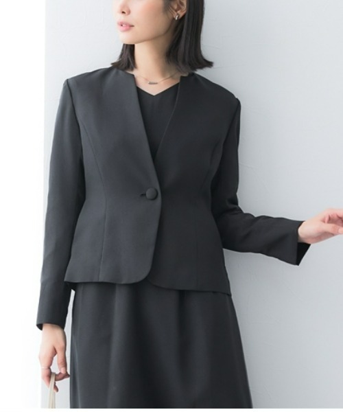 7days Life Styling セットアップ 「洗える」キーネックジャケット