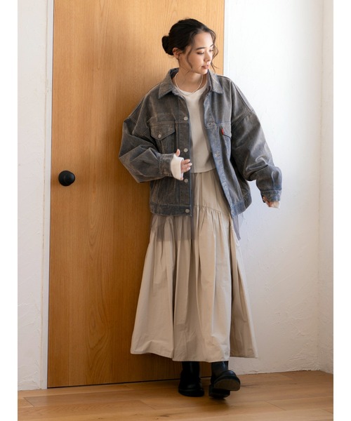 Ungrid（アングリッド） デニムジャケット gジャン フロッキー起毛