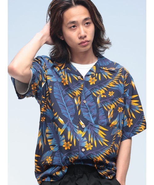 シャツ 「WEB限定・ユニセックス」 レーヨン100％ 半袖 アロハシャツ