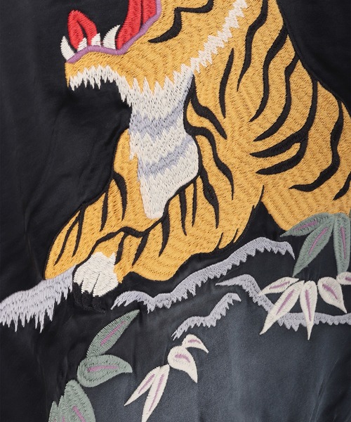 HOUSTON（ヒューストン） スカジャン レーヨンサテン ビンテージ加工