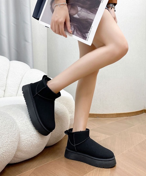 Lace Ladies（レースレディース） ブーツ 内ボア ムートン風 厚底