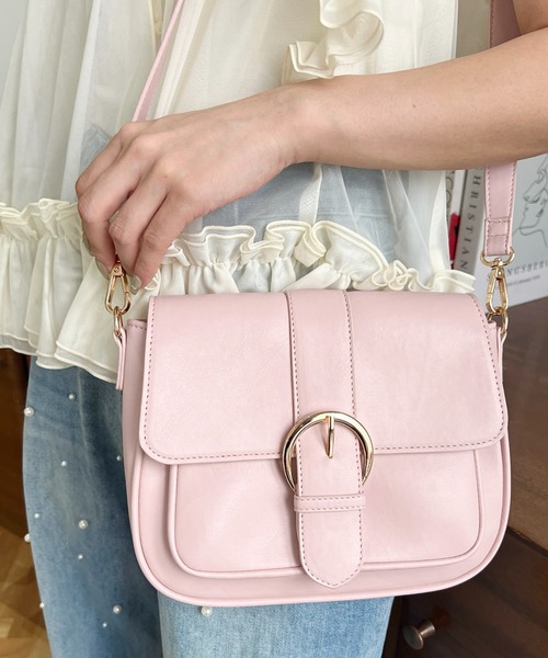 moment+ ショルダーバッグ バッグ ワイドベルトサッチェルショルダー