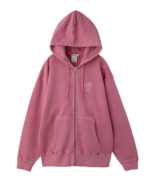 X-girl（エックスガール） パーカー MIX LOGO ＆ FACE FADED ZIP UP