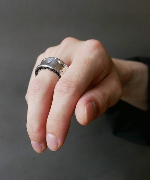 e.m.（イーエム） 指輪 リング SILVER925ブラックジルコニアリング