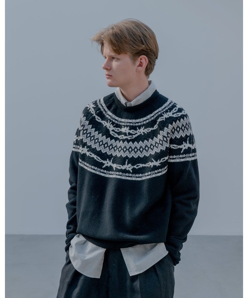 uniform experiment セーター ニット ENTANGLED NORDIC SWEATER メンズ