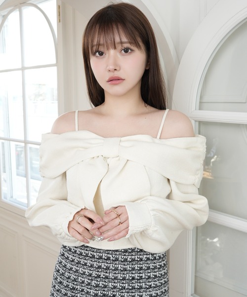 LIP SERVICE（リップサービス） ブラウス シャツ リボンオフショル