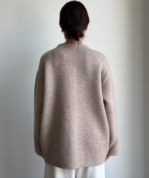 DouDou（ドゥドゥ） カーディガン 「WEB限定」ダブルフェイスニット