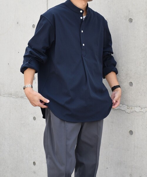 SHIPS any シャツ any: SORONA(R) ストレッチ ジャージー バンド