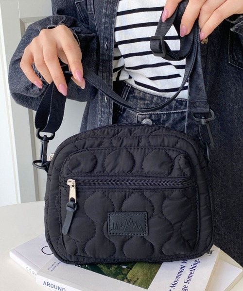moment+ ウエストポーチ ウエストバッグ フロントポケットキルティング