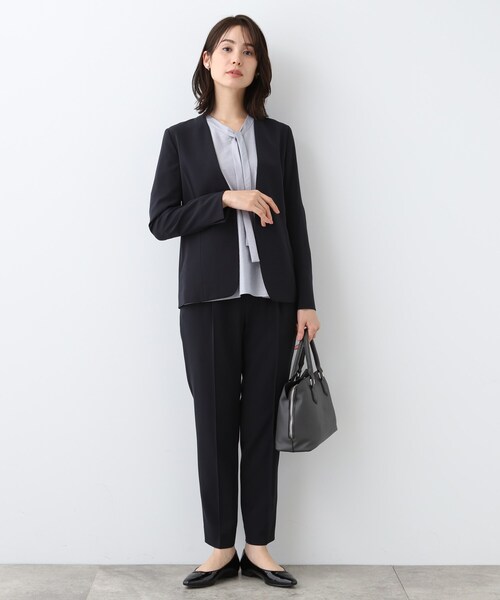 INDIVI（インディヴィ） スーツ 「洗える／UVケア／スーツ」ストレッチ