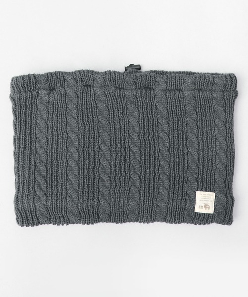 moz（モズ） ネックウォーマー スヌード ケーブル編みニット 裏ボア
