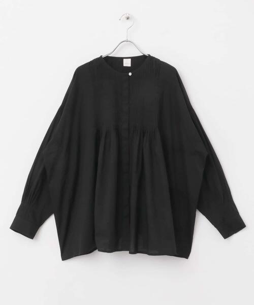 かぐれ ブラウス シャツ コットンピンタックブラウス レディース