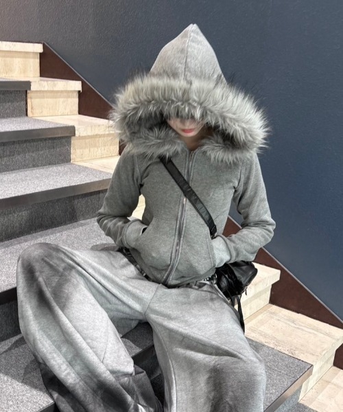 パーカー 「nmtc+」fur zip up hoodie / 「エヌエムティーシープラス