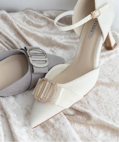 RANDA（ランダ） パンプス ビジューパーツストラップパンプス