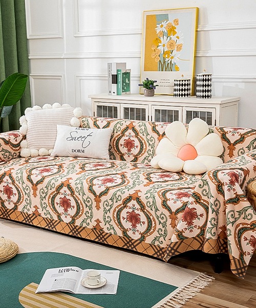 aimoha（アイモハ） ブランケット 総柄ソファーカバー マルチカバー