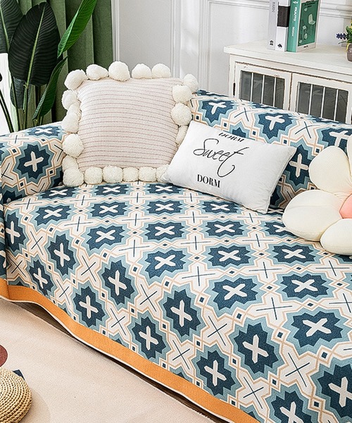 aimoha（アイモハ） ブランケット 総柄ソファーカバー マルチカバー