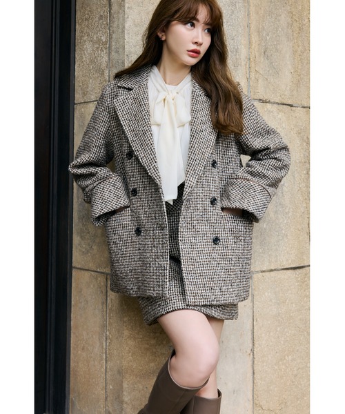 Her lip to スカート Hemingway Check Tweed Skirt : ZOZOTOWN Yahoo