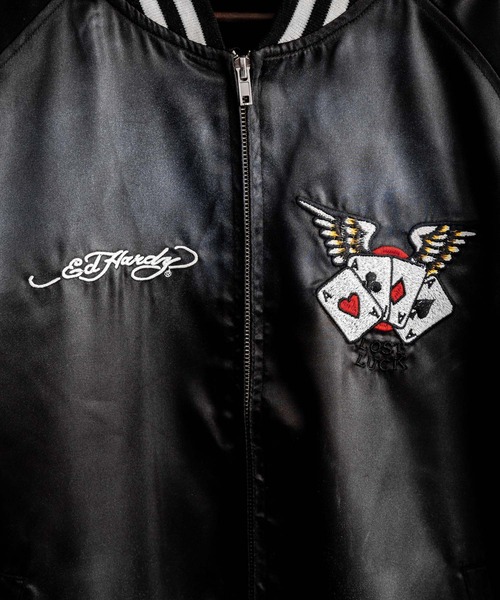 Ed Hardy（エド・ハーディー） スカジャン スカジャン トランプ柄 ワシ