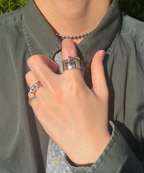 e.m.（イーエム） 指輪 リング ミックスチェーンリング レディース