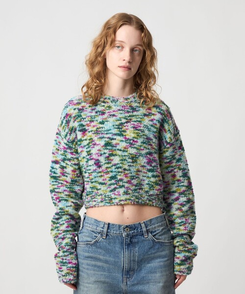 6 ニット セーター 「6(ROKU)」ウールコットン ミックス ニット プル