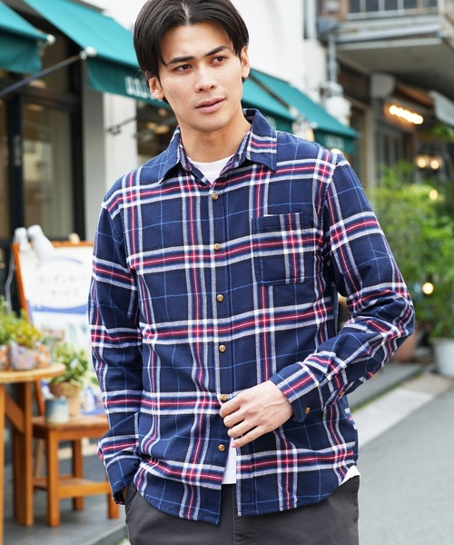 JIGGYS SHOP（ジギーズショップ） シャツ 長袖 チェック コットン