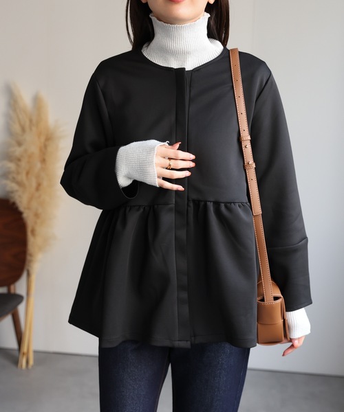 sakishimatokyo ジャケット ノーカラージャケット 比翼ノーカラー