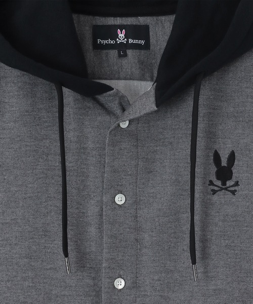 Psycho Bunny（サイコバニー） シャツ フーディ ストレッチネル シャツ