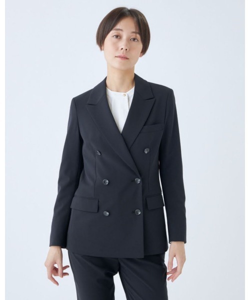 SUIT SELECT スーツ 「セットアップ対応」「おうちで洗える」6釦ダブル