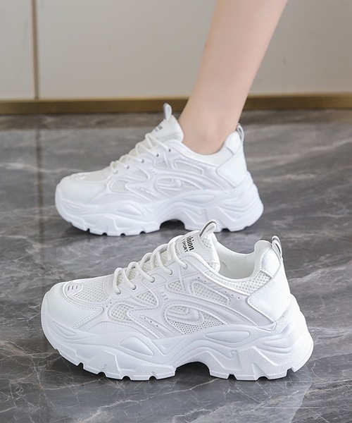 Lace Ladies（レースレディース） スニーカー 配色 プルストラップ付き