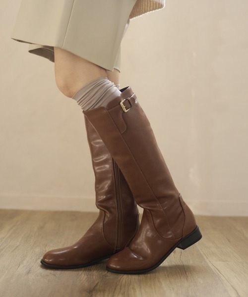 SESTO（セスト） ブーツ サイドベルトのジョッキーブーツ レディース