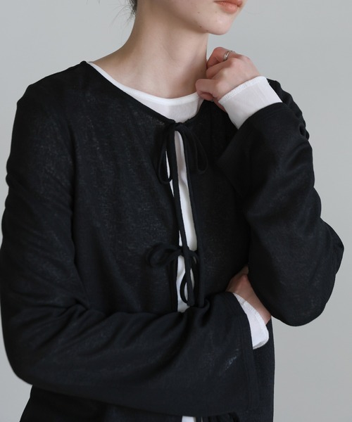 select MOCA（セレクトモカ） tシャツ 2WAYリボンスラブシアートップス