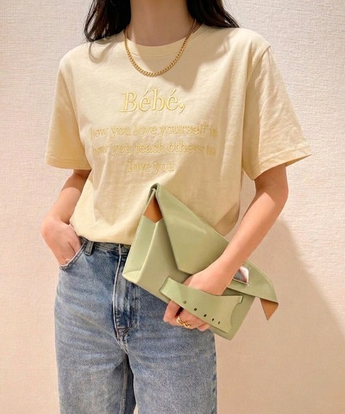 LACーVERT tシャツ 「累計販売枚数1万枚突破」Bebe刺繍カラーロゴT