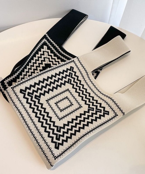 COO+i（クーイ） トートバッグ ニット編みミニトートバッグ レディース