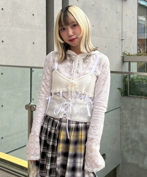 Candy Stripper（キャンディーストリッパー） ROSE LACE UP KNIT