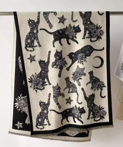 ☪︎ 夜空星月 ☪︎様】ブランケット他 三毛猫柄ラビットボアファー