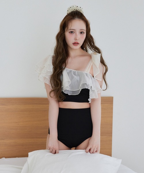 one after another NICE CLAUP 水着 swimwear/肩リボンワンショルダー