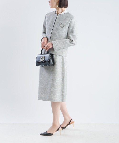 PICCIN（ピッチン） スーツ 「セットアップ可能」綾織りツイードノー