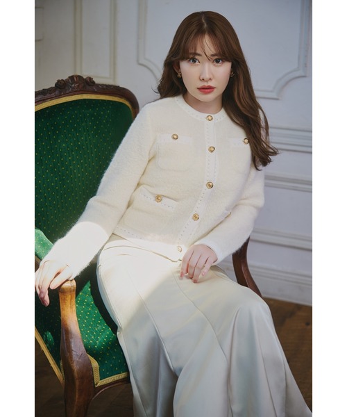 Her lip to カーディガン Clarimond Bouncy Knit Jacket レディース