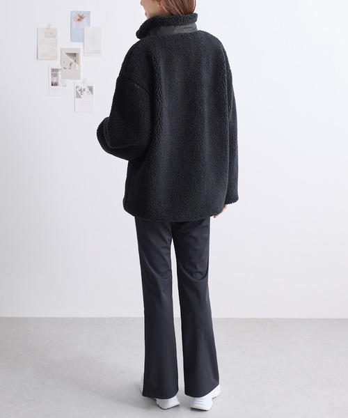 ブルゾン アウター リバーシブルフリース切替ブルゾン レディース